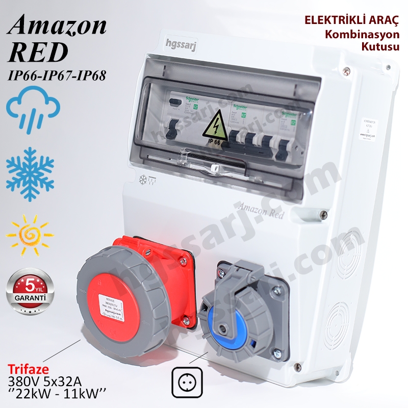 Amazon%20RED,%20IP66-IP67-IP68,%20Trifaze%20Elektrikli%20Araç%20Kombinasyon%20Kutusu,%205x32A%20+%201x16A%20-%20Schneider%20Marka%20Sigorta%20Grubu%20-%205%20Yıl%20Garanti