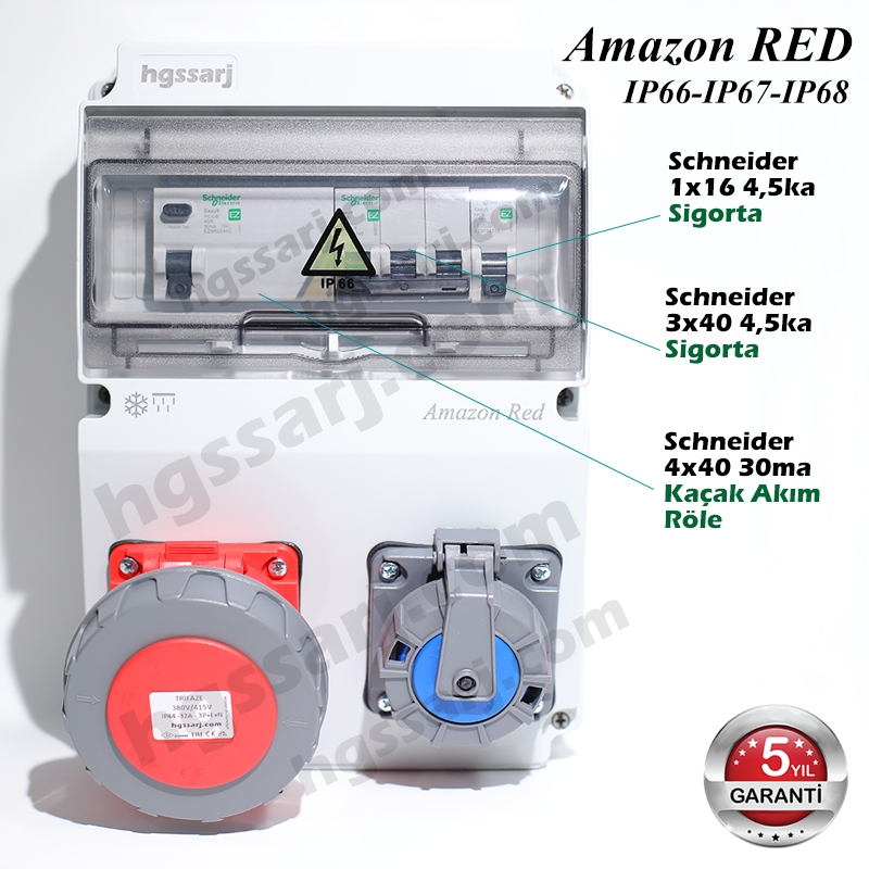 Amazon%20RED,%20IP66-IP67-IP68,%20Trifaze%20Elektrikli%20Araç%20Kombinasyon%20Kutusu,%205x32A%20+%201x16A%20-%20Schneider%20Marka%20Sigorta%20Grubu%20-%205%20Yıl%20Garanti