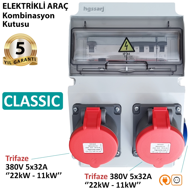 Elektrikli%20Araç%20Kombinasyon%20Kutusu%20’’CLASSIC’’%205x32A%20+%205x32A%20+%201x16A