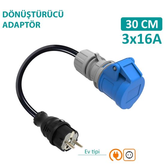 Hgsşarj, 220V-250V CEE 3x16A Dönüştürücü Adaptör