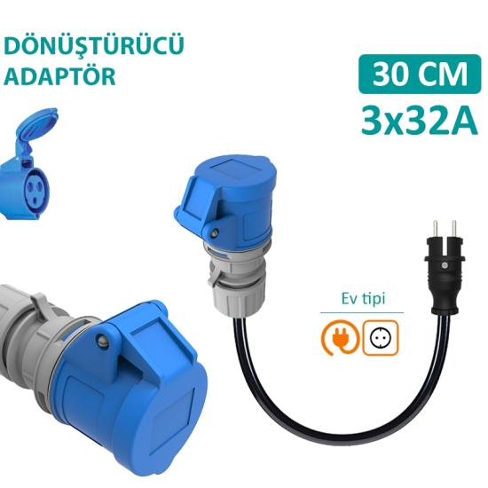 3x32A 220V-250V CEE Dönüştürücü Adaptör