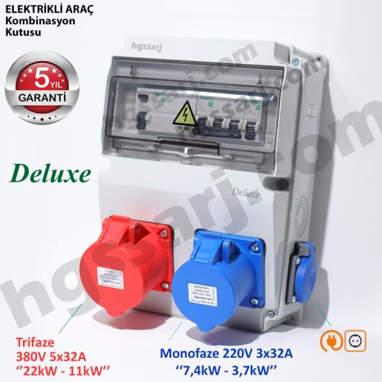 Elektrikli Araç Kombinasyon Kutusu DELUXE 5x32A + 3x32A + 1x16A - Trifaze-Monofaze