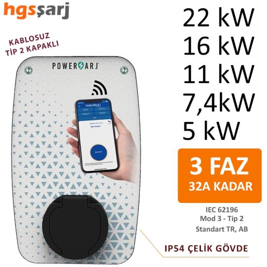 Powerşarj 22kW, 16kW, 11kW, 7,4kW, 5kW, 3,4kW