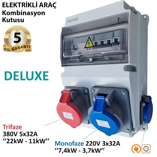 Elektrikli Araç Kombinasyon Kutusu DELUXE 5x32A + 3x32A + 1x16A - Trifaze-Monofaze