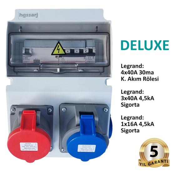 Elektrikli Araç Kombinasyon Kutusu DELUXE 5x32A + 3x32A + 1x16A - Trifaze-Monofaze